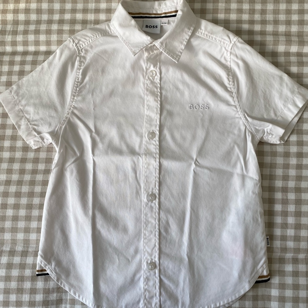 Boss Classic White Button-Up Shirt 
Used but good condition
